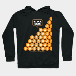 Stack Sats Speech Bubble Bitcoin Pile Hoodie